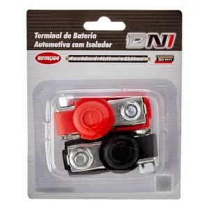 Kit 2 Terminais Bateria Automotivo Com Isolador - Dni 7573