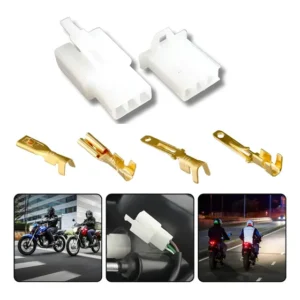 Conector Plug 3 Vias + 6 Terminais Lanterna De Freio Moto