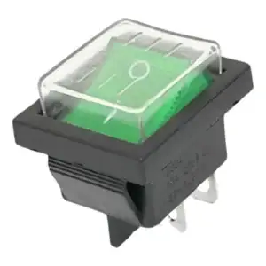 Botão Interruptor Verde Forno Industrial 4 Polos Com Capa