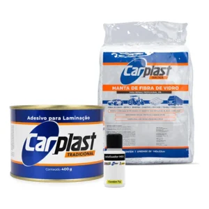 Kit Reparo Adesivo P/ Laminação 400g Fibra De Vidro Carplast
