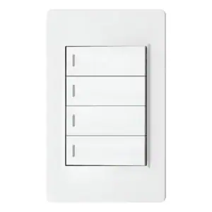 Conjunto Interruptor 4 Teclas 4x2 - Quadruplo