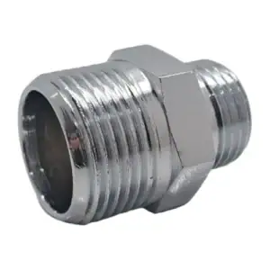 Niple Redução 1/2''x3/4'' Cromado Latão Metais Rei Para Banheiro