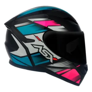Capacete para moto Asx City Start em Turquesa Brilhante Tamanho PP