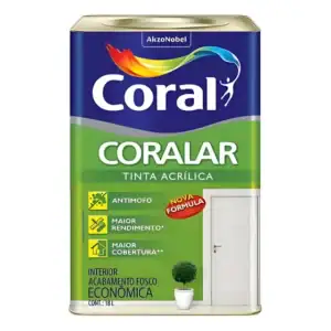 Tinta Coralar Acrílica Anti Mofo Coral A Base De Água