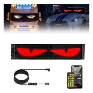 Painel Led 37x09cm Tela Flexível Rgb Texto Imagens Parabrisa