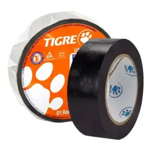 Fita Isolante Tigre 18mm 20m Preta Uso Geral Elétrica Emenda