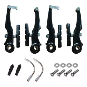 Freio V-brake Alumínio Prata Com Sapatas Orbital Acessórios