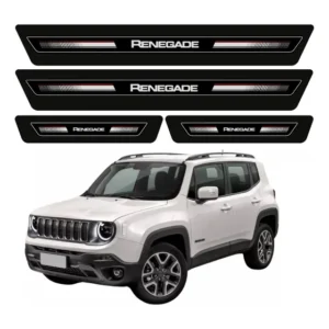 Kit Soleira Premium Porta Para Jeep Renegade 2018 A 2024