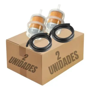 Kit 2 Filtro De Gasolina Moto Carburada Com Mangueira