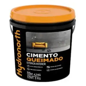 Cimento Queimado Fosco Hydronorth Paredes 5kg Cor Garoa De I