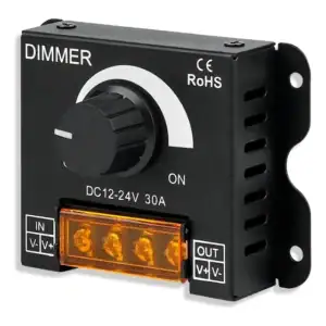 Controlador Dimmer Para Fita Led 30a Cor Preto