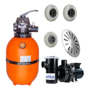 Kit Dreno D Fundo Filtro + Moto Bomba 1/3 Cv Nautilus