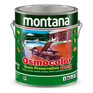 Stain Osmocolor Montana Uv Deck 3,6lt Castanho Acabamento Acetinado