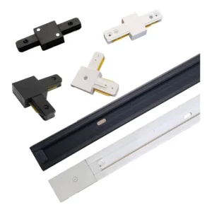 Kit 2 Trilho Eletrificado 1m + 1 Conector Para Emendar