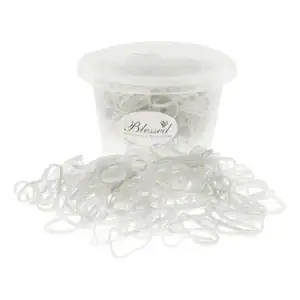 1000 Unidades Elástico Silicone Grosso Para Cabelo 5 Tubos
