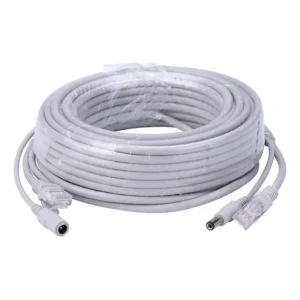 Cabo De Rede Duplo 20mt P/ Câmeras Ips, Dc 12v + Rj45