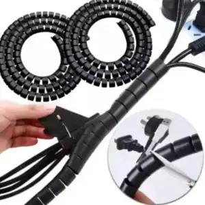 Organizador Fios Cabos 8mm Espiral Flexível Rolo 10 Metros