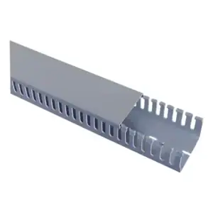 Canaleta Recorte Aberto Cinza 80x50mm Barra Com 2 Metros