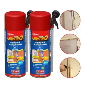 Kit 2 Espuma Expansiva Selante Vedação Ar Cond 300ml Dryco
