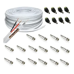 Kit Instalação 8 Câmeras De Segurança Cabo Cftv E Conectores Connect Cable