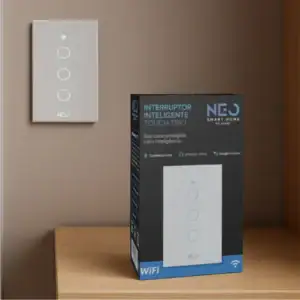 Interruptor Inteligente Smart Wi-fi 2.4 Ghz Alexa Google 3 Botões 4x2 Bivolt Branco Cod: 291990392 Neo Avant