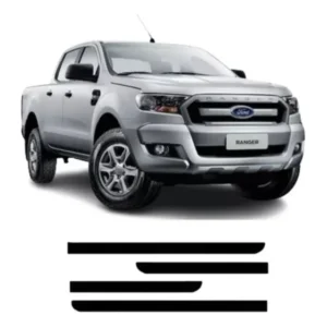 Jogo Friso Lateral Ford Ranger Cabine Dupla 2013 Até 2019