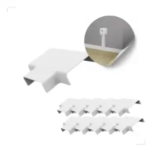 Kit 10 Cotovelo L 90° Canaleta 10x20mm Acabamento Sistema X