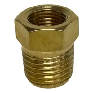 Bucha Redução Rosável Latão Npt Macho 1/4 X 1/8 Fêmea