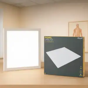 Painel Led Plafon Easy 36w 6500k Branco Frio 40x40 Bivolt Embutir Quadrado Branco Cod: ALUT000503 Alut By Avant