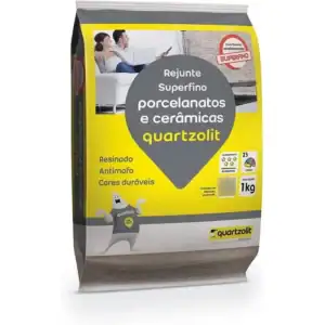 Rejunte Porcelanatos E Cerâmicas Cinza Ártico Quartzolit 1kg
