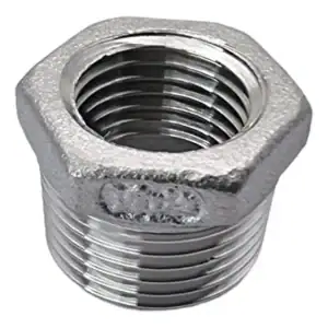 Conexão Inox 316 Bucha Redução 3/8 Macho X 1/4 Fêmea - Bsp