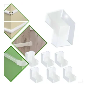 6 Peças Conexão Sistema X Acabamento Ilumi Branco 20x12mm