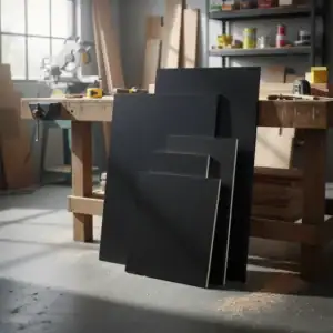Mdf Preto Tx Cortado Sob Medida 15mm