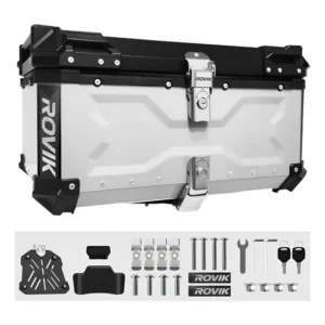 Baú Moto Top Case Traseiro 65 L + Base / Encosto Big Trail