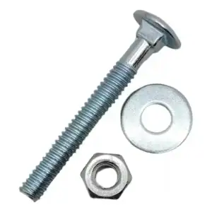 50 Parafuso Francês 1/4 X 3 - 7,5cm Com Porca E Arruela