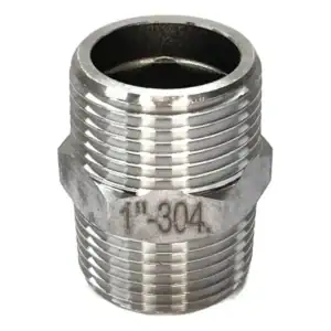 Conexão Niple 1 Polegada Aço Inox 304 Duplo Sextavado