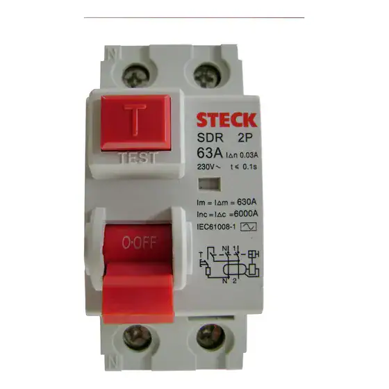 Interruptor De Fuga Idr Dr 63a 30ma 2p Bipolar Steck