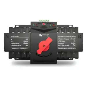 Chave De Automática Rede Gerador 4 Polos 63a Preto