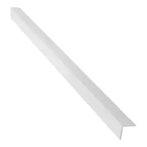 Cantoneira L Pvc 20 X 20 X 1,5mm X 3,0m Proteção Acabamento Cor Branco