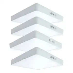 Kit 4 Painel Led 25w Quadrado Sobrepor Power Cor da Luz Branco-frio
