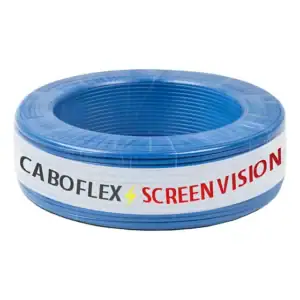 Fio 10mm Cabo Flexível Rolo Com 100 Metros Elétrico 750v Cor Azul Marca Screen Vision