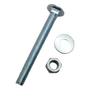 100 Parafuso Francês 5/16 X 3 - 7,6cm Com Porca E Arruela