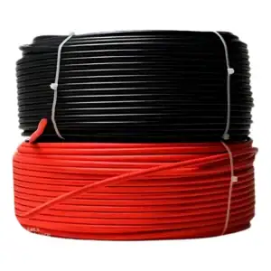 Cabo Fotovoltaico Solar 6mm Rolo 10m Preto + 10m Vermelho