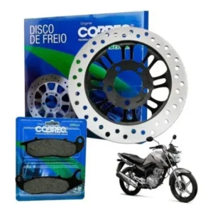 Disco Freio Dianteiro + Pastilha Cg 160 Titan Fan 2023 Novo