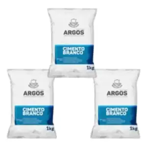 Kit 3 Cimento Branco Argos Estrutural Artesanal 1kg