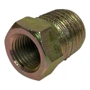 Bucha Redução Galvanizada Rosável Aço Macho 1/4 X 1/8 Fêmea