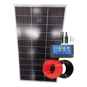Kit Painel Placa 170w + Carregador De Bateria 12v C/ Cabo