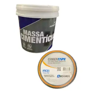 Massa Cimentícia 3,6l + Fita Telada Cimentícia 51mm X 46m