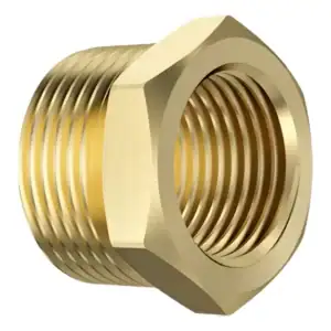 Bucha De Redução 3/4x1/2 Metal Amarela Ou Cromada Curta