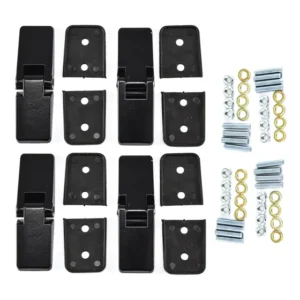 Kit 4 Dobradiças Externas Tampa Capô Motor Puma Buggy Preta